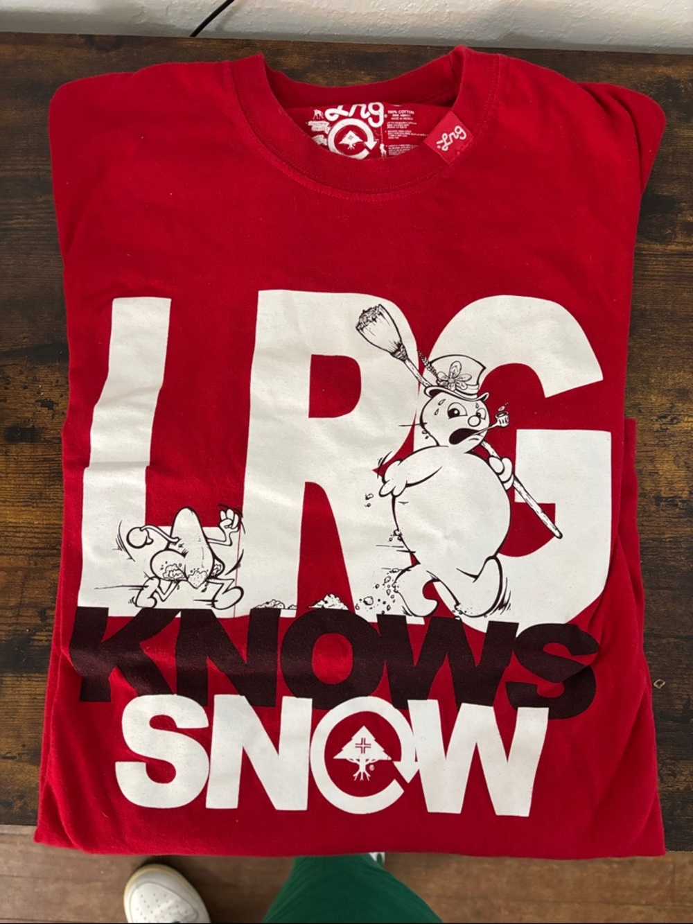 LRG Red 'LRG Knows Snow' Graphic Short-Sleeve Tee